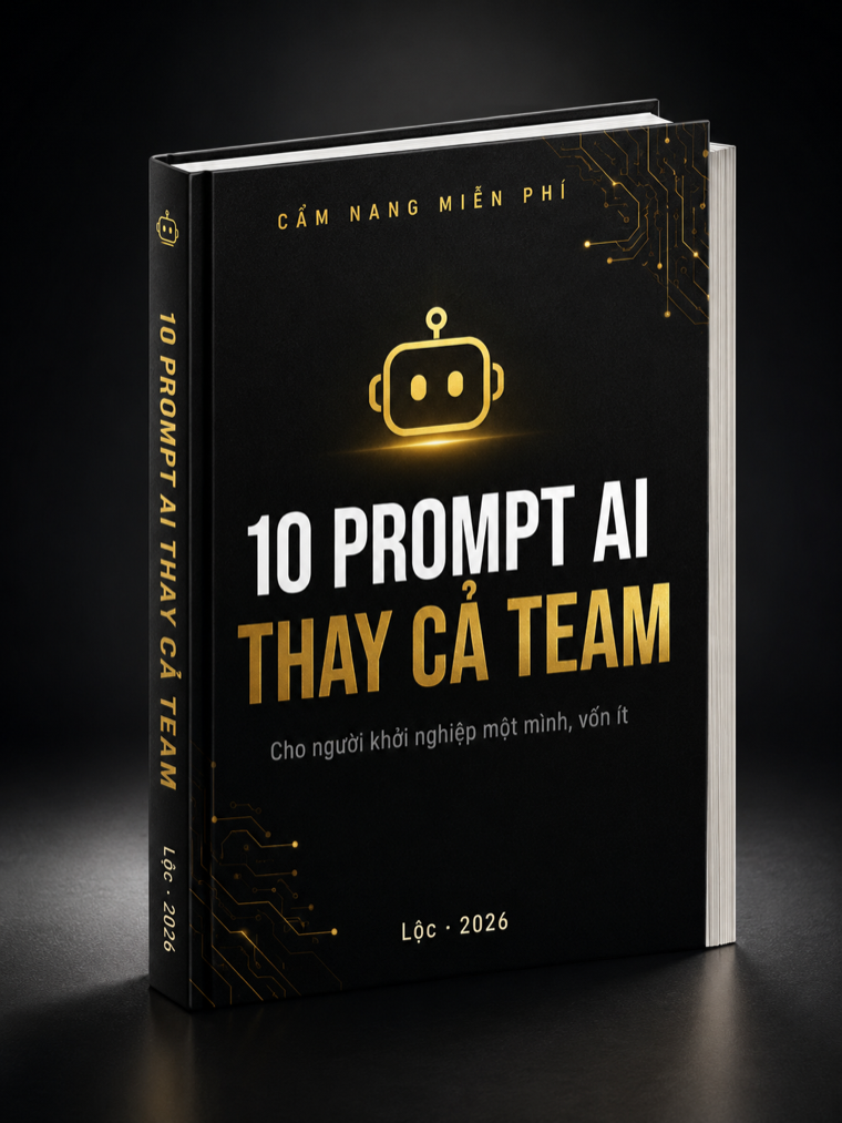 Bìa: 10 Prompt AI Thay Cả Team — cẩm nang miễn phí